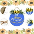 thumbnail image 2 of Eveokoki Happy Passover - Hanging Porch Pesach Jewish Holiday Party Outdoor Decorations - Front Door Decor - 12x12Inches, 2 of 5