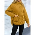 thumbnail image 5 of Womens Quilted Puffer Jacket Hooded Long Sleeve Zip Up Winter Coat Lightweight Warm Jackets with Pockets, 5 of 11