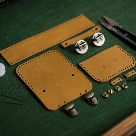 Popsewing Mini Satchel Bag Full Grain Leather Diy Kit Earphone Case