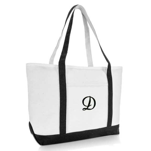 DALIX Premium Women's Tote Bags Large Tote Bag Personalized Gifts Black D