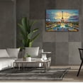 thumbnail image 6 of Epic Graffiti 'Paris France Fontaines de Chaillot and Eiffel Tower seen from the Place du Trocadero' by Pedro Gavidia, Canvas Wall Art, 60"x40", 6 of 8