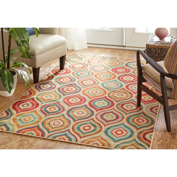 Mohawk Home Woodbridge Larache Multi Printed Area Rug, 5'x8', Tan
