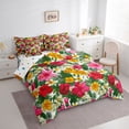 thumbnail image 3 of Erosebridal Tropical Floral Bedding Comforter Set for Women Girls, Green Palm Tree Leaf King Bedding Sets, Polka Dots Reversible, 7-Piece, 3 of 5