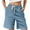 Blue, variant on Women's Shorts Spring Solid Color Stretched Waist Versatile Casual Pants Skateboard Shorts for Women