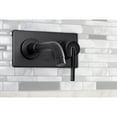 thumbnail image 4 of Kingston Brass KS8110CTL Continental Single-Handle Wall Mount Bathroom Faucet, Matte Black, 4 of 8