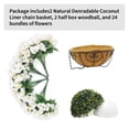 thumbnail image 6 of 2 Set Artificial Red Geranium Hanging Basket - UV Resistant Outdoor Flowers for Patio, Front Porch, Garden, Christmas & Home Decor, 6 of 8