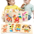 thumbnail image 1 of VISALY Rompecabezas de madera Juguete educativo de desarrollo para bebés y niños, 1 of 8
