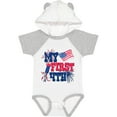 thumbnail image 3 of Inktastic My First 4th with American Flag Rocket and Fireworks Boys or Girls Baby Bodysuit, 3 of 5