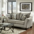 thumbnail image 3 of Roundhill Furniture Camero Pillowback 4-Piece Sofa Set, Fabric, Platinum Gray, 3 of 14