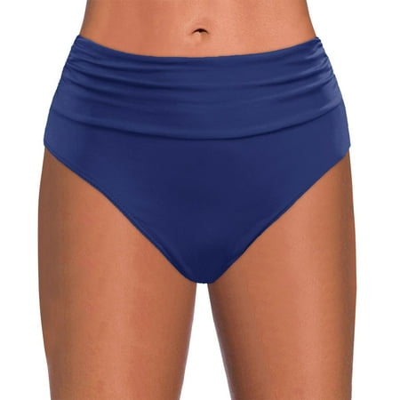 KONDYS Women Vintage Print Hight Waist Brazilian Bikini Bottom Swimwear Briefs Beachwear Bikini Bottom Side Tie Thong Bathing Swimbottom Leisure