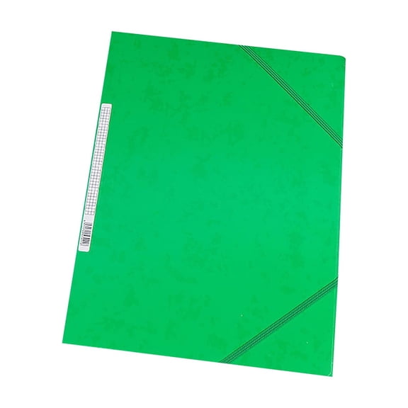 A4 Paper File Folder with Elastic Bands,12.4x9.25 Inch Robust Cardboard Document Folder for Home and Office File Arrangement,Green