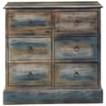 thumbnail image 2 of Glancio Spacious Console Table, Antique Oak & Teal Blue, 2 of 5