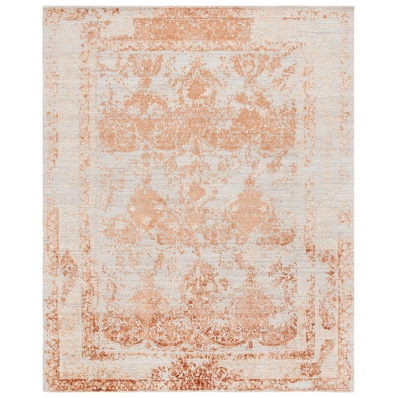 Safavieh Bedford 8'-0" x 10'-0" Wool Hand Loomed Rug in Beige / Rust