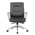 thumbnail image 6 of Boss Office Products Modern Conference Chair with Aluminum Arm and Base, Black, 6 of 10