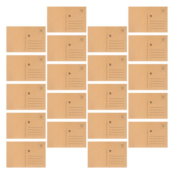 COMPUKAS 50 Sheets Blank Postcard for Mailing Kraft Paper Printable for Travel Wedding Business General Users