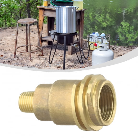 HIBIBUD QCC1 Nut Propane Gas Fitting Hose Adapter Propane Quick Connect Fittings Gas Tank Converter Solid Brass Outdoor Cooking Propane Adapter Home Fittings