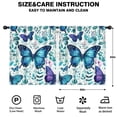 thumbnail image 2 of Blackout Kids Curtains,Butterflies and Leaves Pattern Childrens Insulated Curtains Set Of 2,Bedroom Essentials,Toddler Room Decor 52x63in(132x160cm), 2 of 4