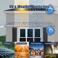thumbnail image 4 of 40"x60" Window Awning Door Canopy with Independent Drainage Sink, Heavy Duty Grey Bracket, Clear Transparent Panel, UV Rain Snow Protection, Weather Resistant Outdoor Shelter for Porch and Patio, 4 of 18