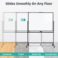thumbnail image 6 of QUEENLINK Rolling Whiteboard on Wheels,72" x 40" Double-Sided Mobile White Board with Stand, Black, 6 of 10