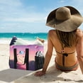 thumbnail image 6 of FORMRS Tote Bag for Women Large Capacity Canvas Travel Foldable Carry On Shopping Handbag, Pixel Floating Hearts, 6 of 8