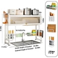 thumbnail image 6 of Over the Sink Dish Drainer Drying Rack 3 Tier Over Sink Dish rack for a Tidy Kitchen Sink Shelf Organized Space-Saving Dish Rack with Cover for Dishes, Glasses, Bowls, and Cutlery, 6 of 10
