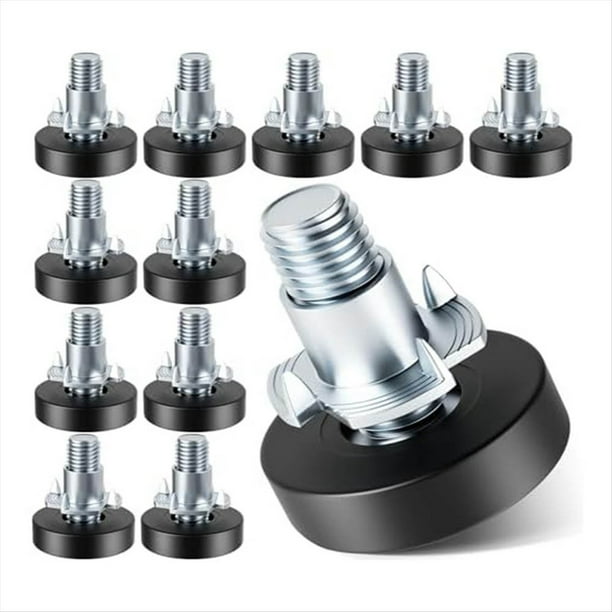 Patas Niveladoras para Muebles con Tuercas en T, Niveladores Ajustables con Rosca UNC de 1/4 Pulg.-20, Niveladores de Patas, Patas de Mesa Atornilladas para Deak
