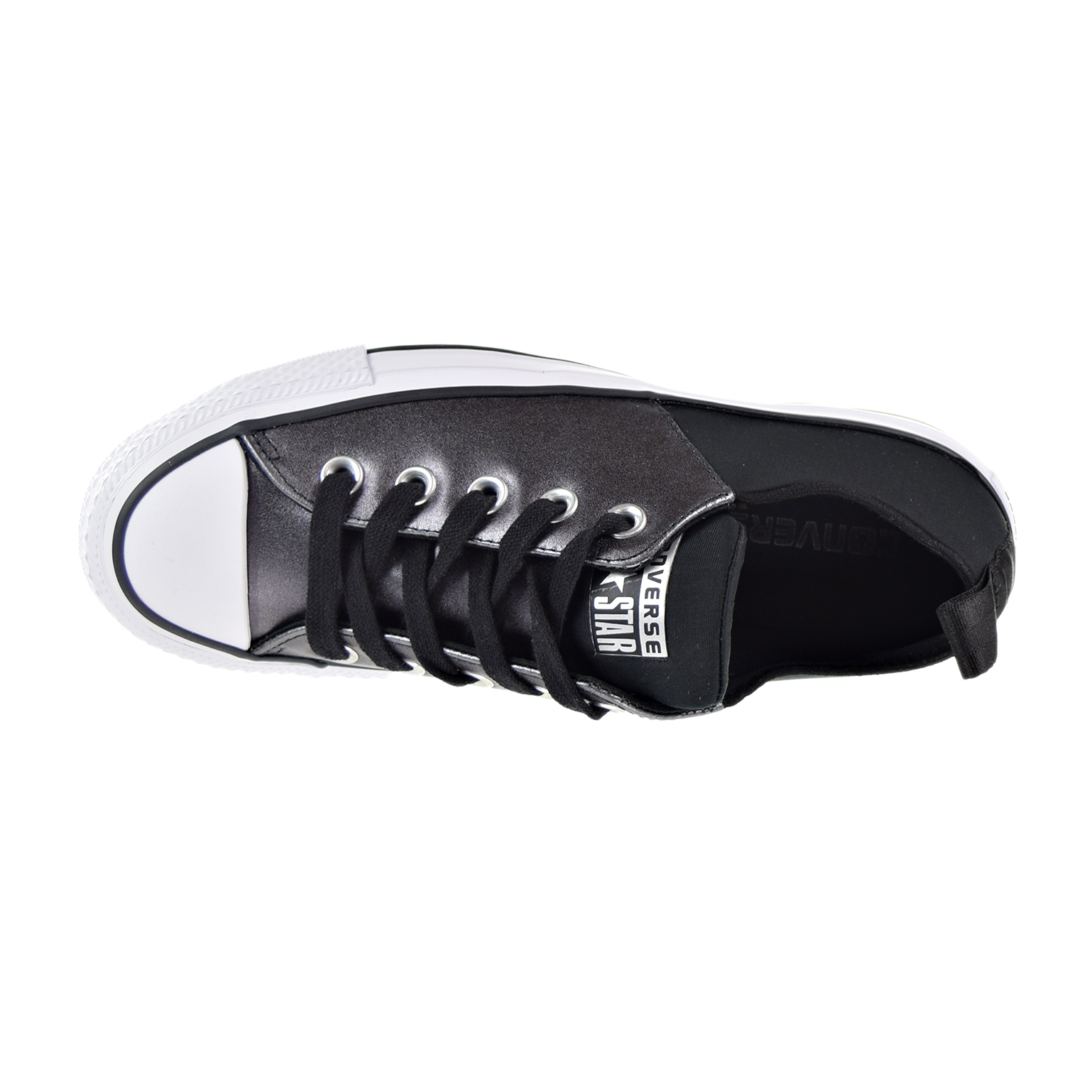 Converse Chuck Taylor All Star Sloane Glam Leather Low Top Women's Shoe Black/White555835c - image 5 of 6