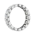 thumbnail image 4 of 2.00 Carat Brilliant Emerald Cut Real Diamond Elegant Wedding Eternity Band for Women Solid 950 Platinum Size 10, 4 of 8