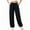 (Fashion 65)Black, variant on Women's Elastic Waist Crinkle Casual Pants Loose Jogger Trousers with Drawstring Cuffs Comfort Loungewear for Everyday