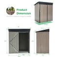 thumbnail image 4 of AECOJOY 46 Cu ft. Outdoor Trash Can Storage Shed Waterproof Horizontal Storage Cabinet in Brown&nbsp;, 4 of 8