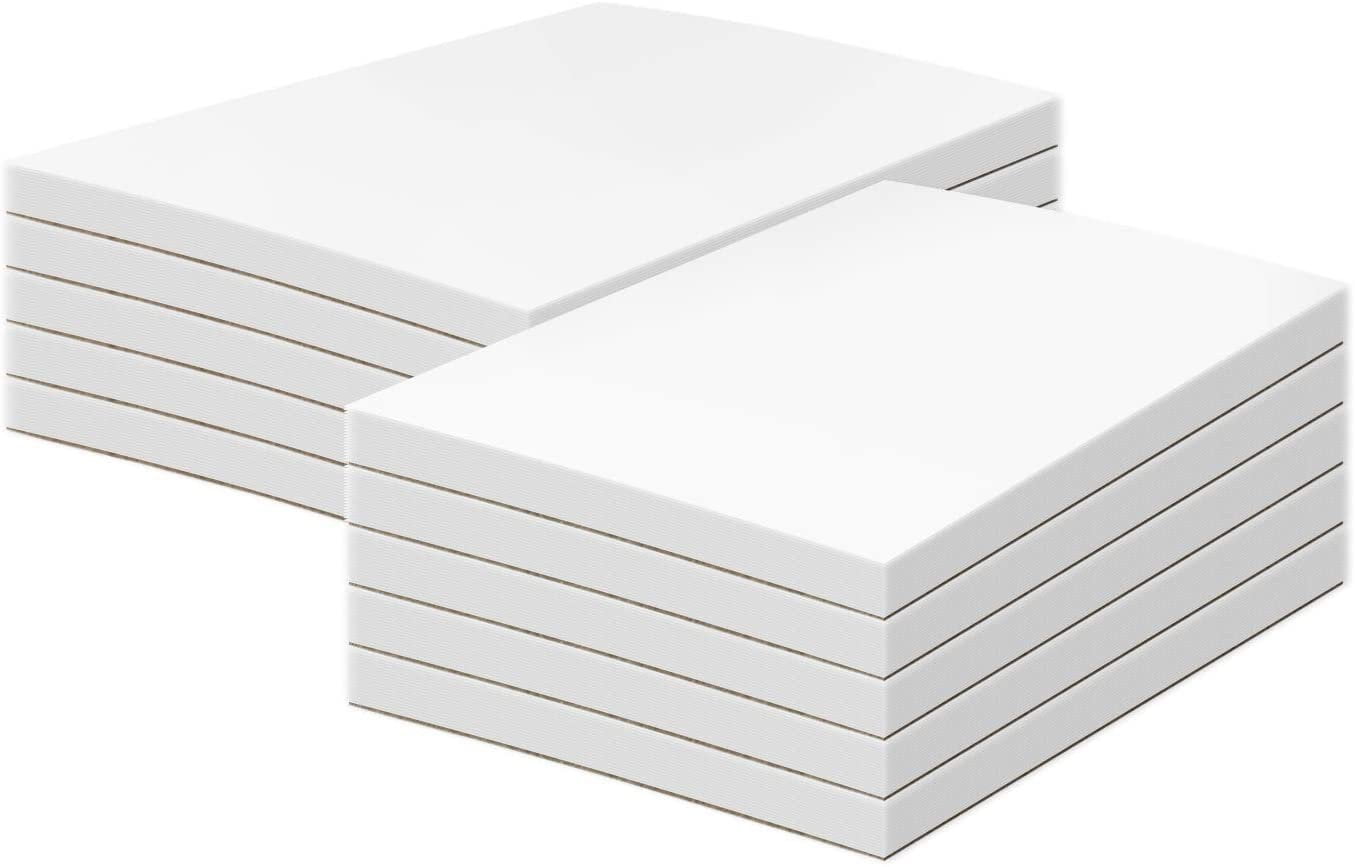 White Memo Pads, 50 Sheets Per Pad, (10 Pads Per Pack) with a Chipboard on The Back. (81/2 x 14
