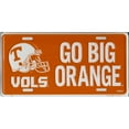 thumbnail image 1 of Tennessee Volunteers Go Big Orange Metal License Plate, 1 of 1