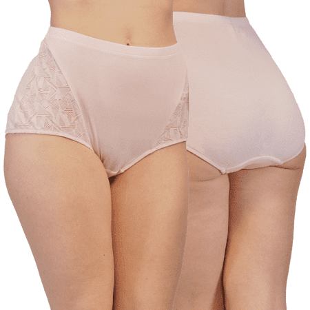 

Women s Stretch Modal Shaping Briefs w/ Geometric Lace Sides