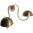 thumbnail image 3 of Owlgift Modern Metal Wall Mounted Entryway Retail Hat Rack/Wig Display Stand w/ 2 Circular Hat Hooks, Bronze, 3 of 4