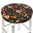 thumbnail image 6 of Cauagu Owl And Leaves Print Round Stool Covers,Seat Cushion for Round Bar Stool Chair Seat Cover for Bar Round Chair Fits for 12/13/14in Bar Stool Cushion, 6 of 7