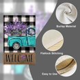 thumbnail image 3 of Welcome Spring Blue Truck Decorative Garden Flag, Lavender Flowers Buffalo Plaid Check Yard Outside Decorations, Summer Farmhouse Burlap Outdoor Small Home Decor Double Sided 12.5x18, 3 of 6
