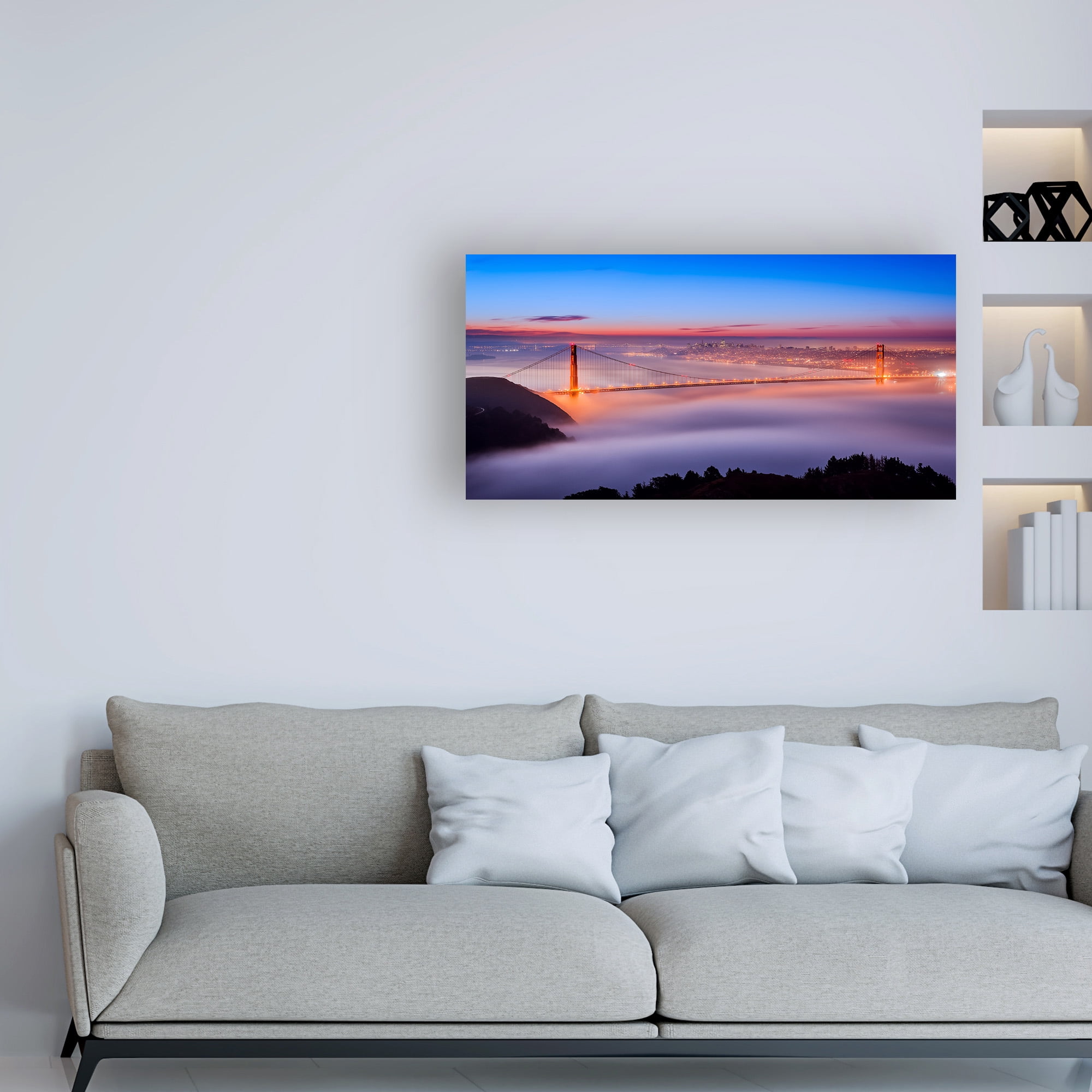 Trademark Fine Art 'Fog at The Gate' Canvas Art by Joe Azur