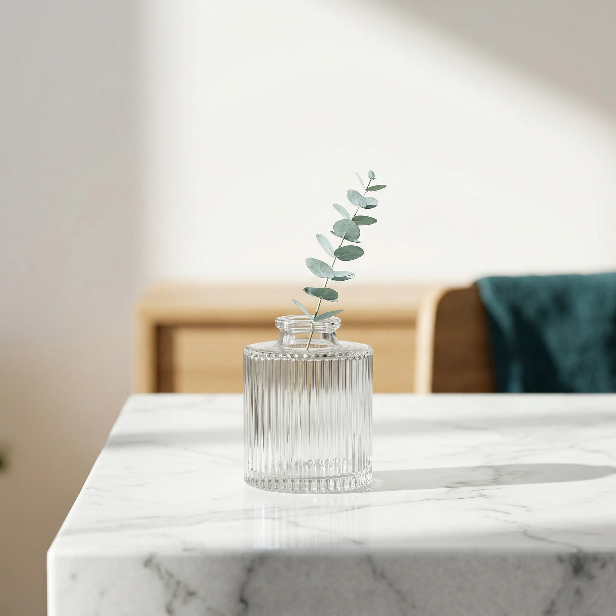 Unique Bargains Glass Bud Vases Set for Small Flower Vases lucid 2.6"L x 2.6"W x 3.1"H