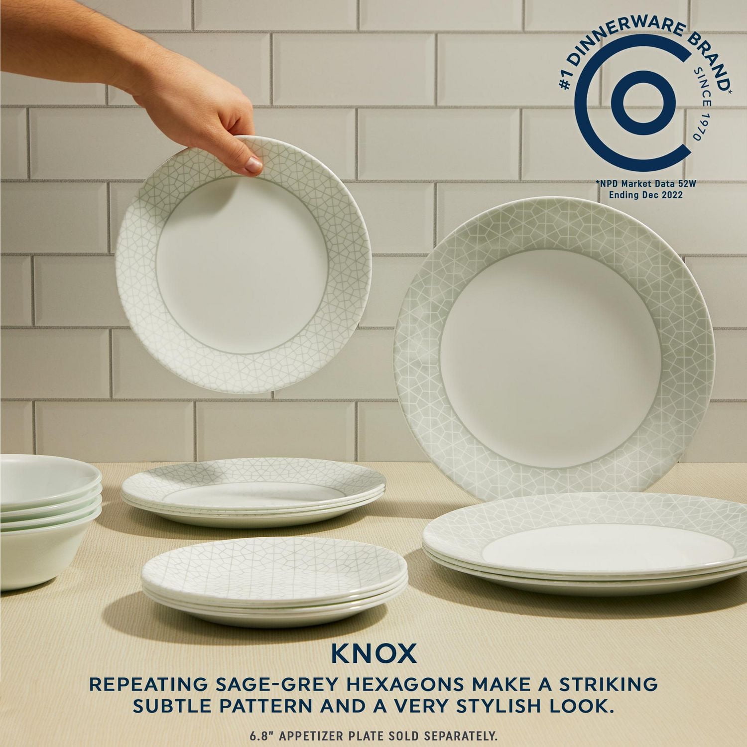 Service de table de 12 pièces Signature Knox de CorelleMD VitrelleMD<br>