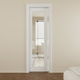 thumbnail image 2 of 24" x 80" 1 Panel Clear Glass Pocket Door with Soft Close, Solid Door Panel & Pocket Door Hardware & Frame, Bathroom Door, Bedroom Door, Pre-finished & Paintable, White, 2 of 8