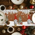 thumbnail image 2 of Red Gnomes Christmas Cotton Linen Table Runner for Dining Kitchen, Snowflake Xmas Tree Gifts Winter Wooden Wedding Outdoor Party Tablerunners Decor, Dresser Scarf Coffee Tablecloth Runners 13"x90", 2 of 9