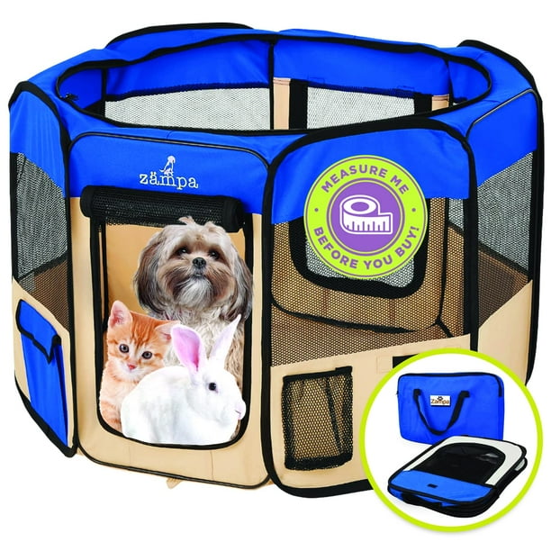 Zampa Portable Foldable Pet playpen Exercise Pen Kennel & Carrying Case