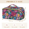 thumbnail image 4 of FORMRS Makeup Bag Travel Cosmetic Organizer for Women Fold Flat Zipper Pouch with Handle, Charming Floral Pattern, 4 of 8