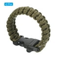 thumbnail image 3 of Uxcell Survival Paracord Bracelets, 2 Pack Braided Paracord Bracelet, Dark Green, 3 of 5
