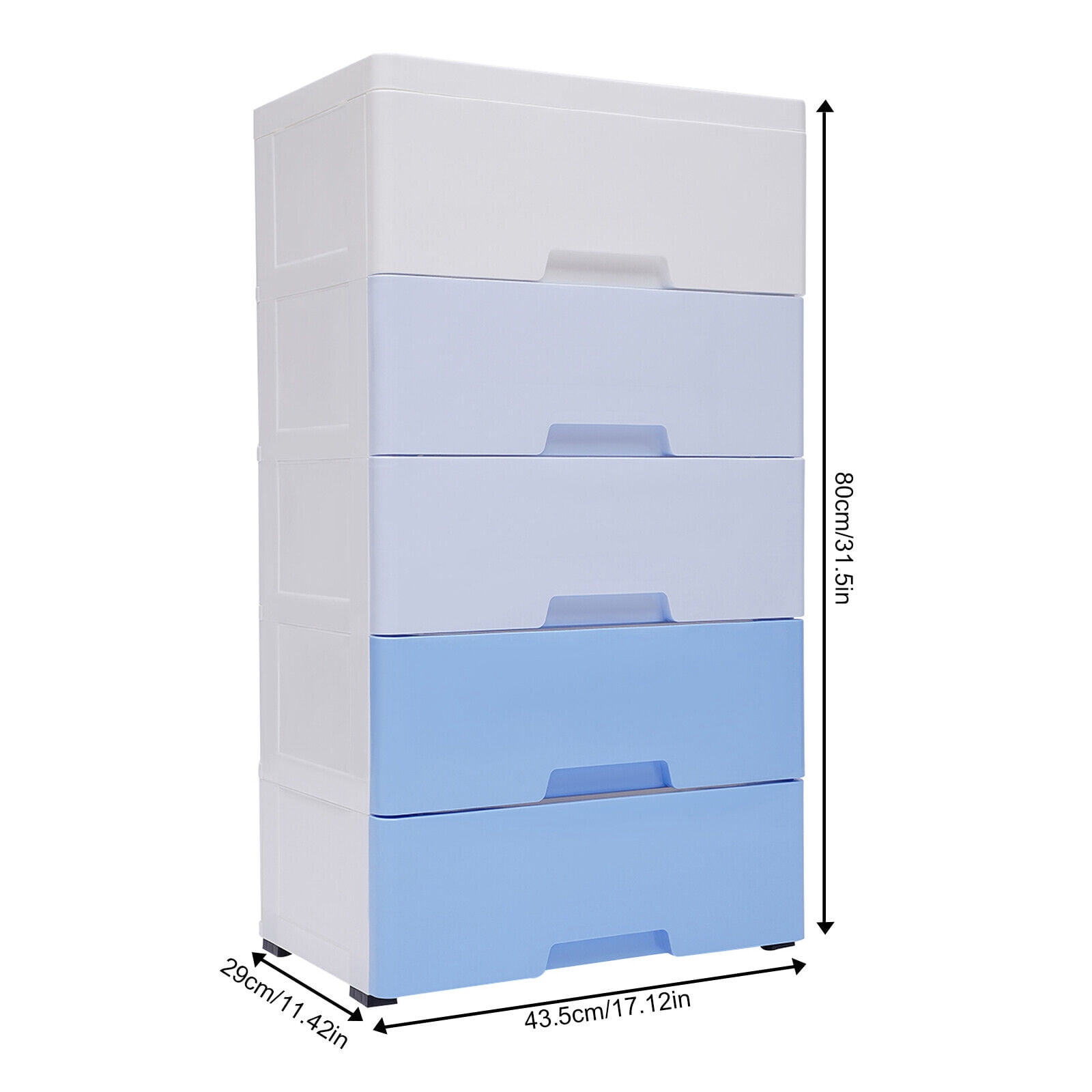 Plastic Drawers Dresser Storage Cabinet, 5 Drawer Stackable Vertical Clothes Storage Tower, Bedroom Tall Small Chest Closet, Organizer Unit for Hallway Entryway, Home Furniture