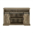 thumbnail image 4 of Pemberly Row 52" Sliding Door TV Stand Console in Rustic Oak Barnwood, 4 of 5