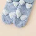 thumbnail image 6 of Odeerbi Toddler Socks Baby Winter Slipper Socks Cute Knee High Socks Infants Stockings Boy Girls Fleece Warm Sock Blue, 6 of 9