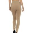 thumbnail image 2 of Sakkas Warm Soft Fleece Lined High Waist Leggings - Beige - Plus Size, 2 of 7