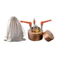 thumbnail image 1 of Horno de campamento con bolsa de almacenamiento Horno de alcohol para mochileros y picnics turísticos Marrón, 1 of 8