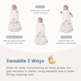 thumbnail image 4 of Saco de dormir para bebés ZIGJOY Swaddle, algodón, 1 tog, de 6 a 12 meses, 4 of 6
